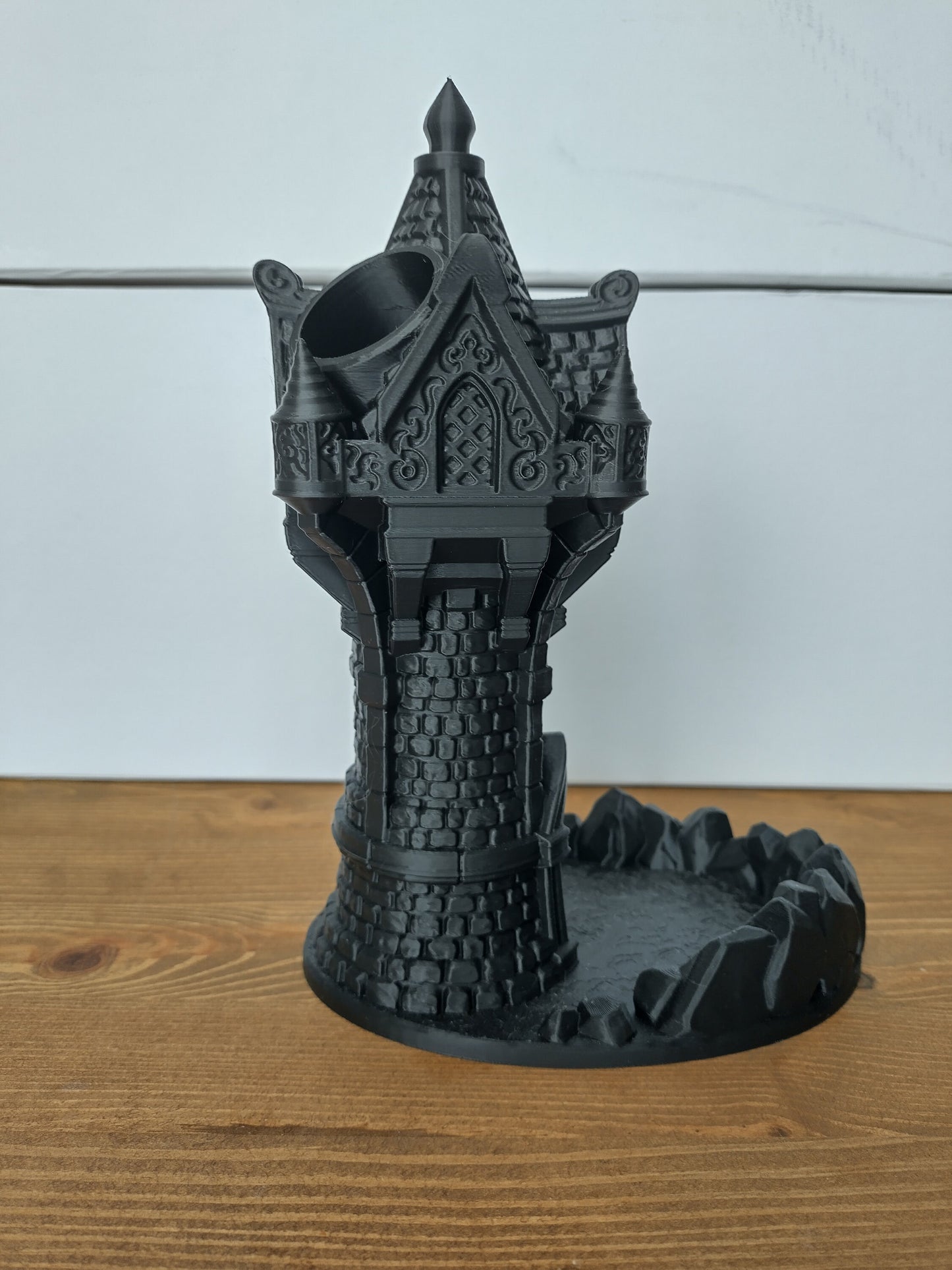 Wizard's dice tower | Compact dice tower for TTRPGs like D&D | 3d printed accessory for tabletop games