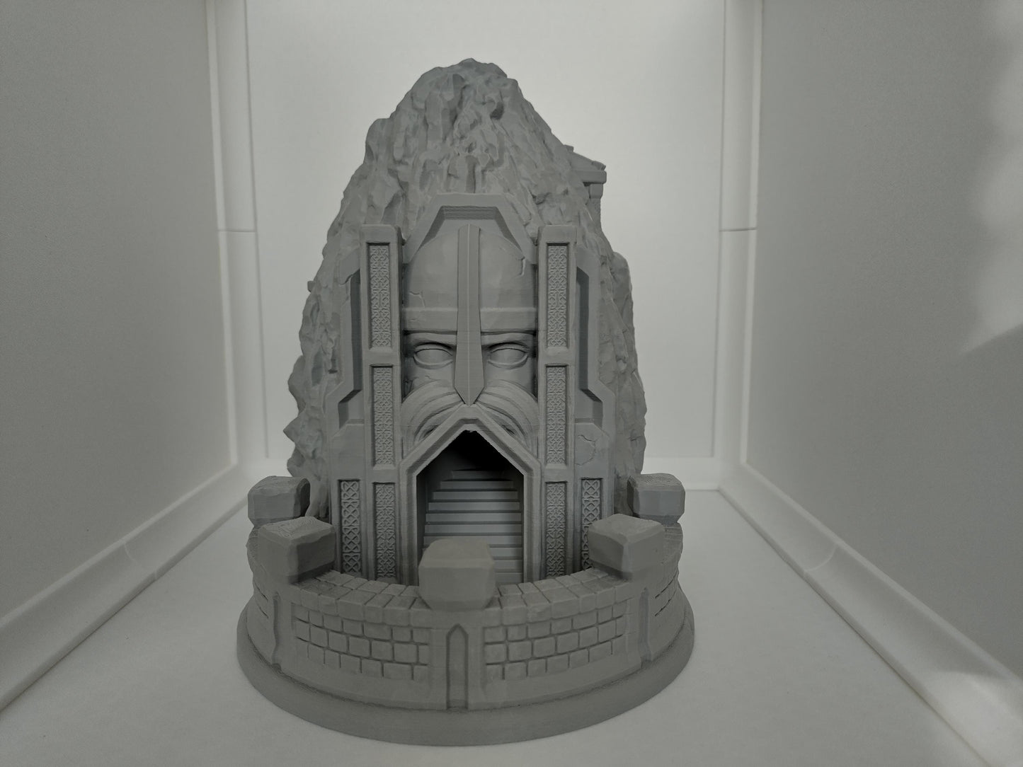 Dwarven mountain dice tower | Dice tower for TTRPGs like D&D | 3d printed accessory for tabletop and war games