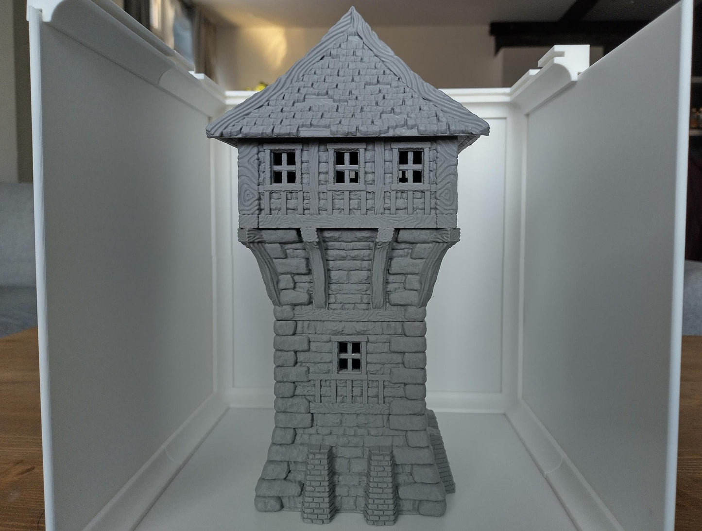 Medieval tower house for 28mm scale with playable interior | 3D printed terrain | magnetisable | house 3 of the small village set