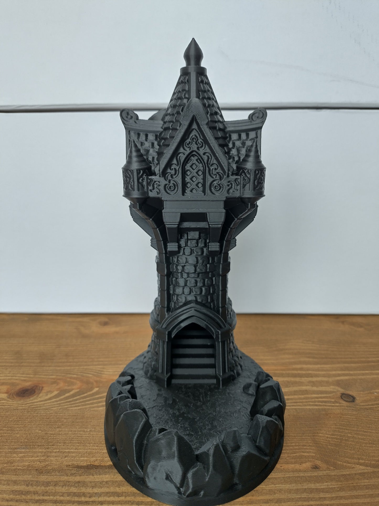 Wizard's dice tower | Compact dice tower for TTRPGs like D&D | 3d printed accessory for tabletop games