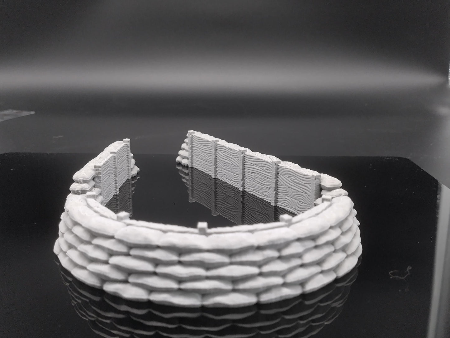 Sandbag barricades wargaming scatter terrain - Sci-Fi grimdark terrain | Trench Warfare Zone