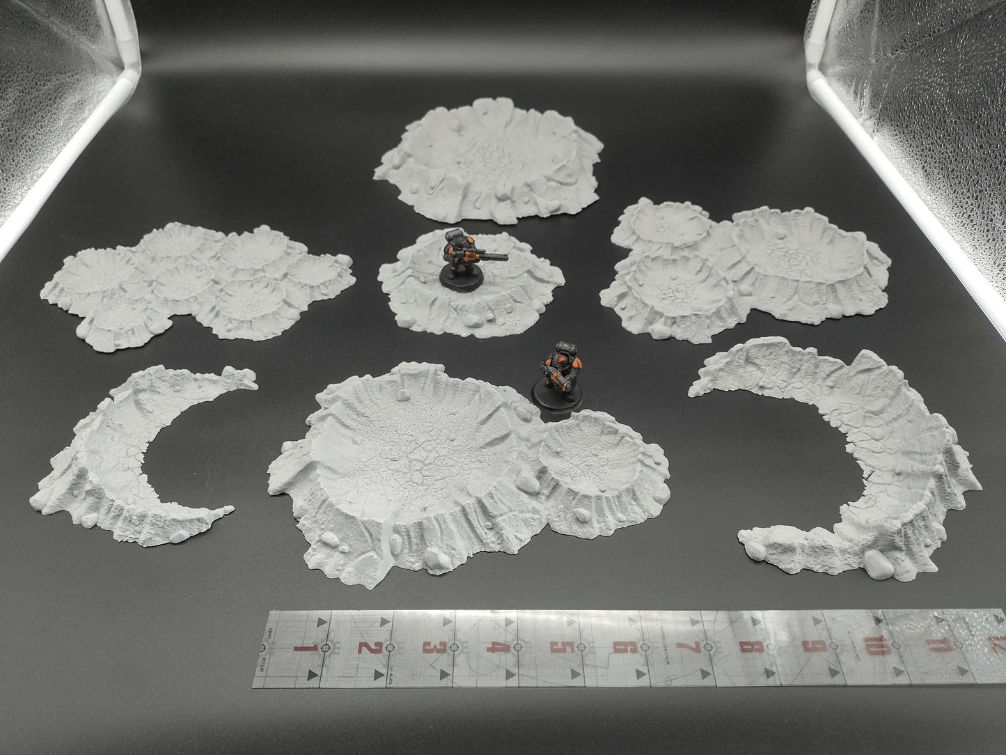 Battlefield blast caters 7 piece set wargaming scatter terrain - Sci-Fi grimdark terrain | Trench Warfare Zone