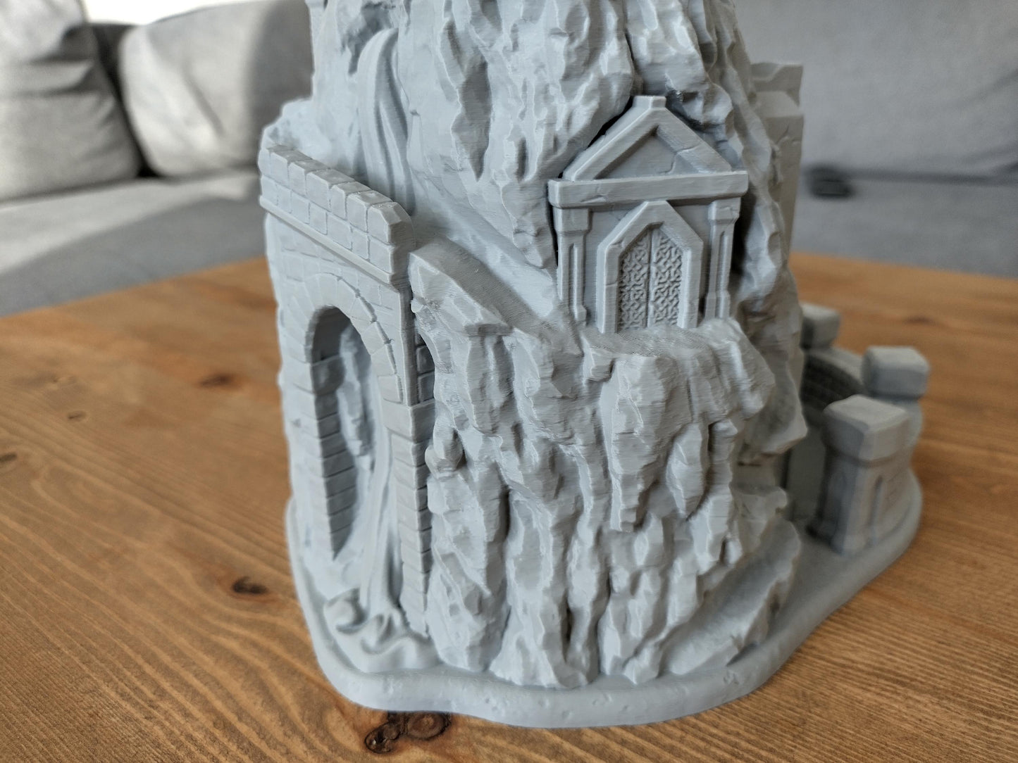 Dwarven mountain dice tower | Dice tower for TTRPGs like D&D | 3d printed accessory for tabletop and war games