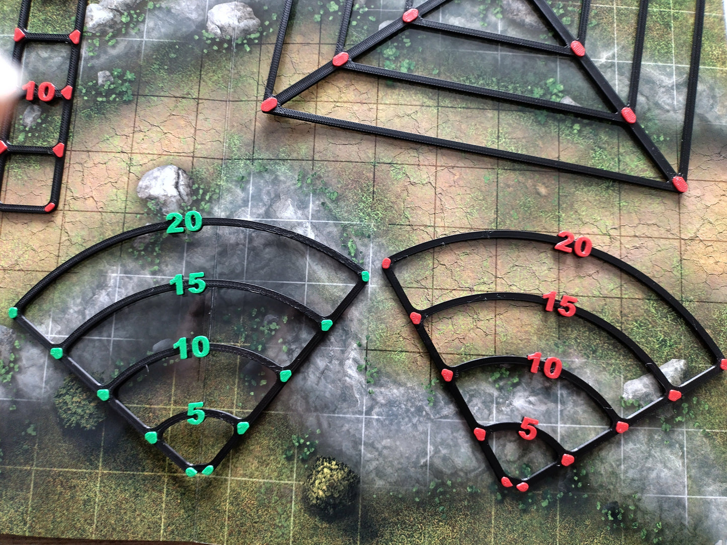 Area of effect spell templates, includes all 6 pieces | D&D