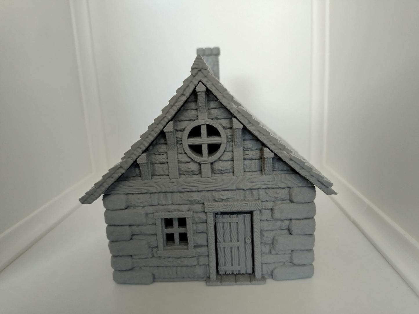 3D printed medieval house for 28mm & 32mm scale with playable interior | terrain | house 1 of the small village set
