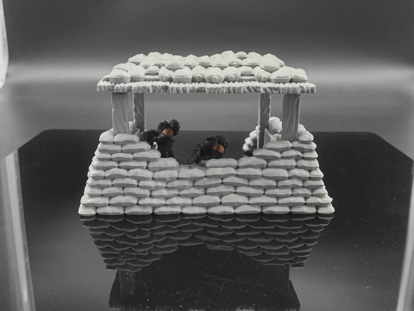 Sandbag bunker wargaming scatter terrain - Sci-Fi grimdark terrain | Trench Warfare Zone