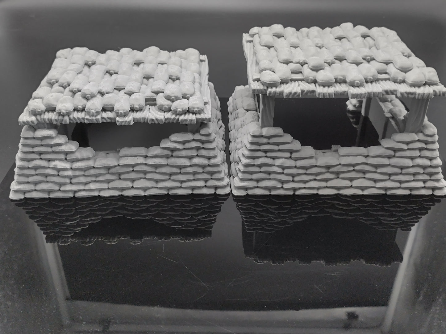 Sandbag bunker wargaming scatter terrain - Sci-Fi grimdark terrain | Trench Warfare Zone
