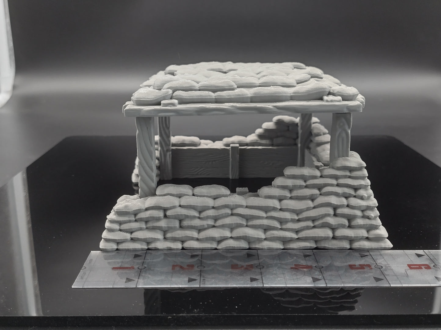 Sandbag bunker wargaming scatter terrain - Sci-Fi grimdark terrain | Trench Warfare Zone
