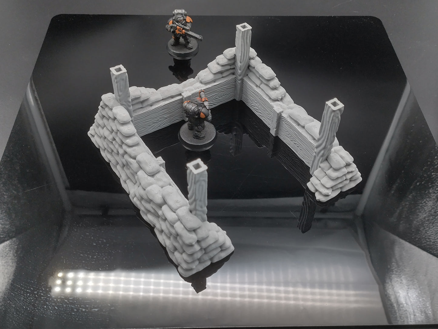 Sandbag bunker wargaming scatter terrain - Sci-Fi grimdark terrain | Trench Warfare Zone