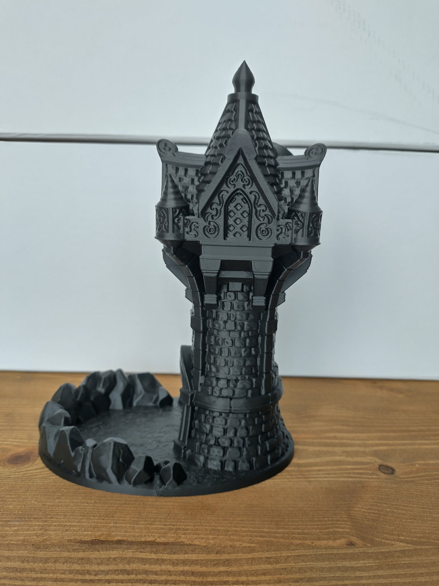 Wizard's dice tower | Compact dice tower for TTRPGs like D&D | 3d printed accessory for tabletop games