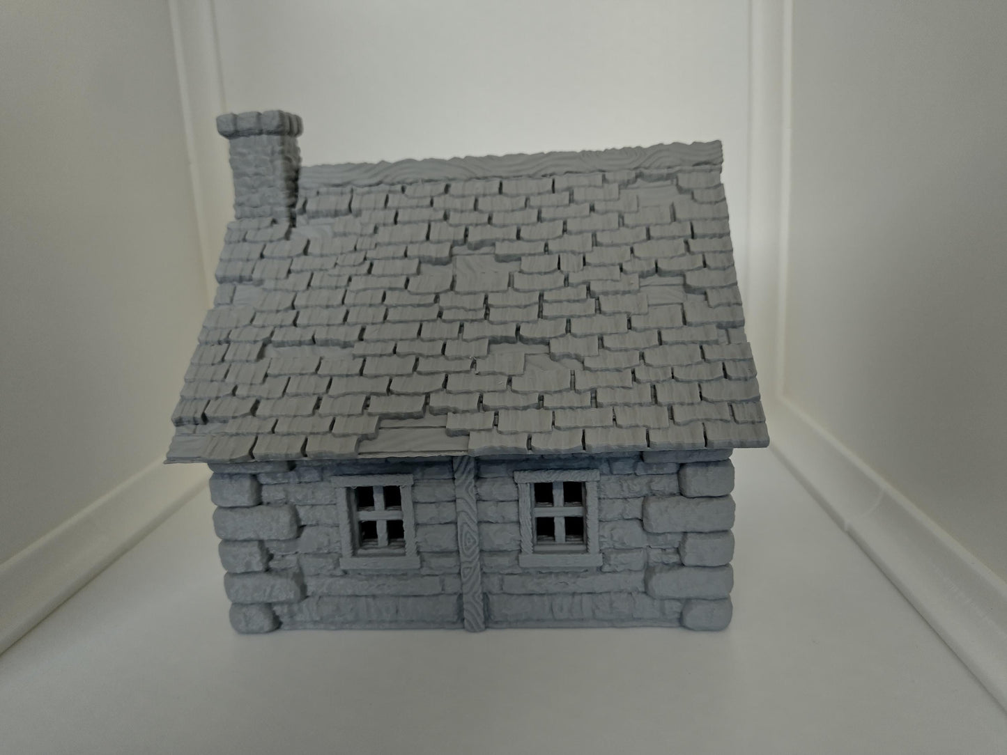 3D printed medieval house for 28mm & 32mm scale with playable interior | terrain | house 1 of the small village set