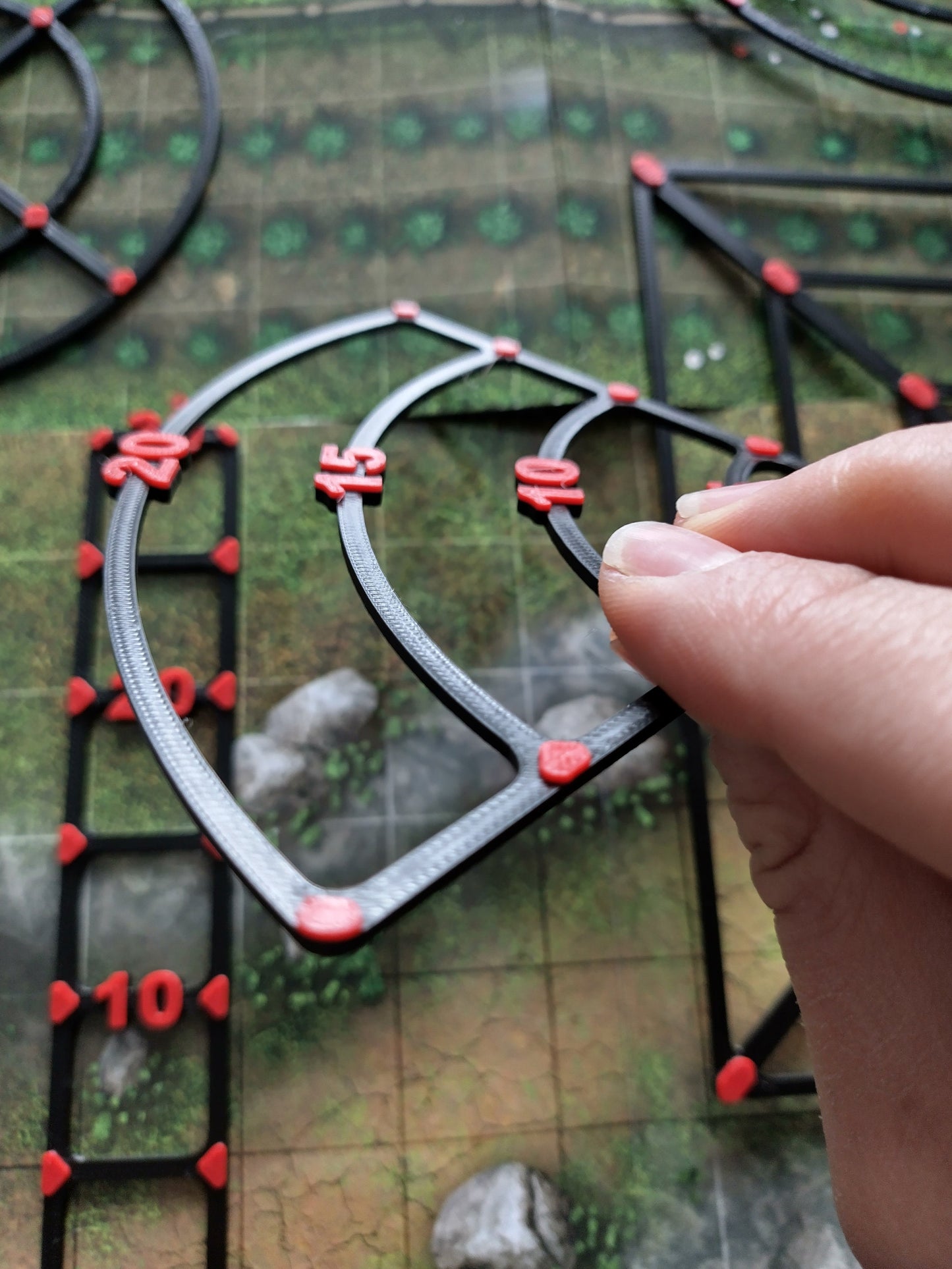 Area of effect spell templates, includes all 6 pieces | D&D