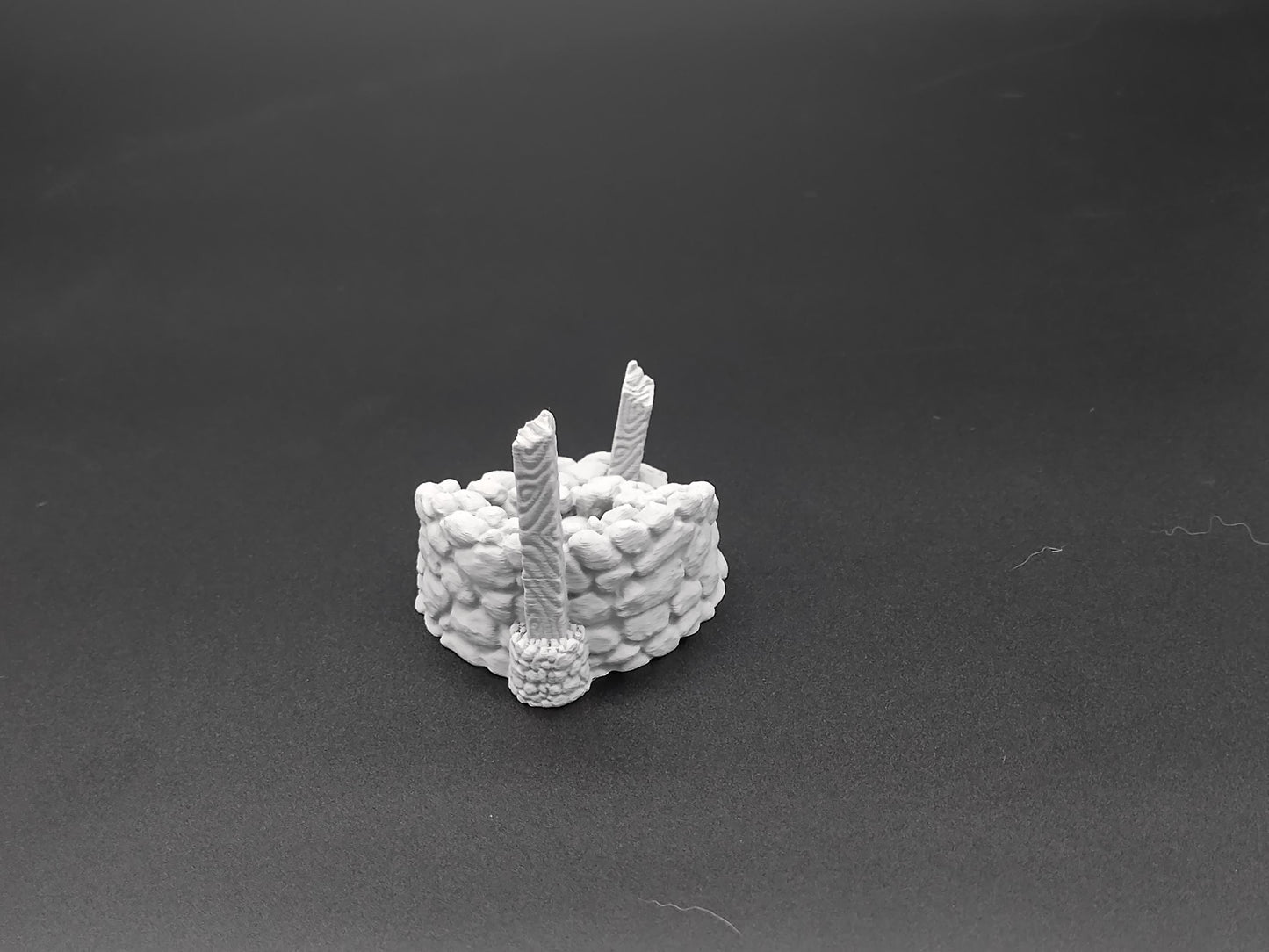 Ruined well for tabletop scales 28mm scale 3D printed scatter terrain