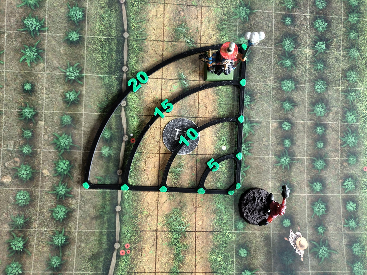 Area of effect spell templates, includes all 6 pieces | D&D