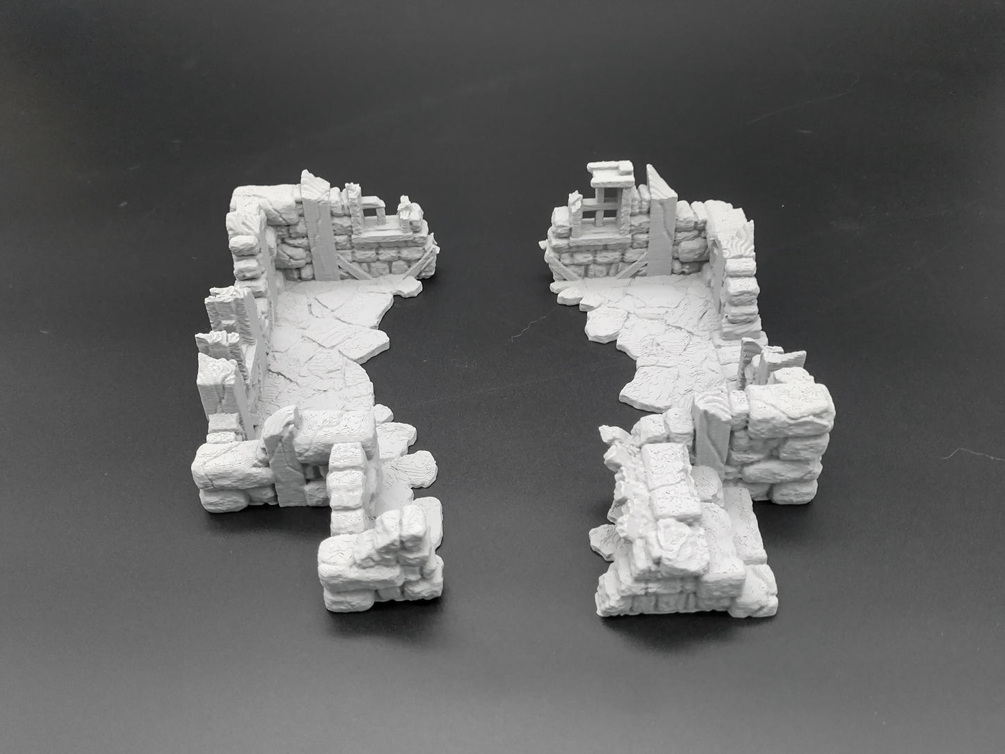 Ruined house for miniature games 3D printed | 28mm | scatter or area terrain | house 5 ground level