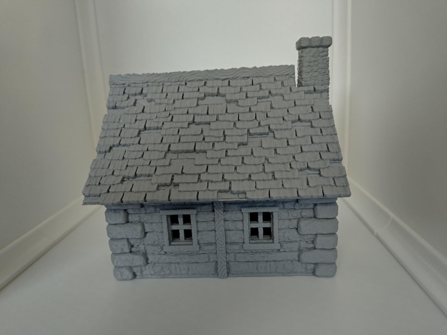 3D printed medieval house for 28mm & 32mm scale with playable interior | terrain | house 1 of the small village set