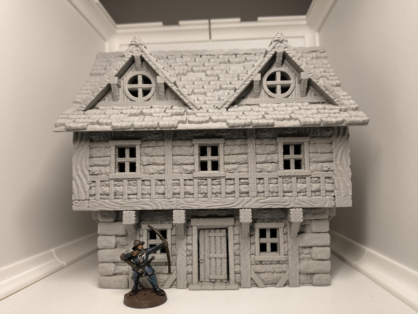 Large medieval house for 28mm scale with playable interior on multiple floors | terrain | magnetisable | house 4 of the small village set