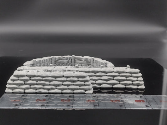 Sandbag barricades wargaming scatter terrain - Sci-Fi grimdark terrain | Trench Warfare Zone