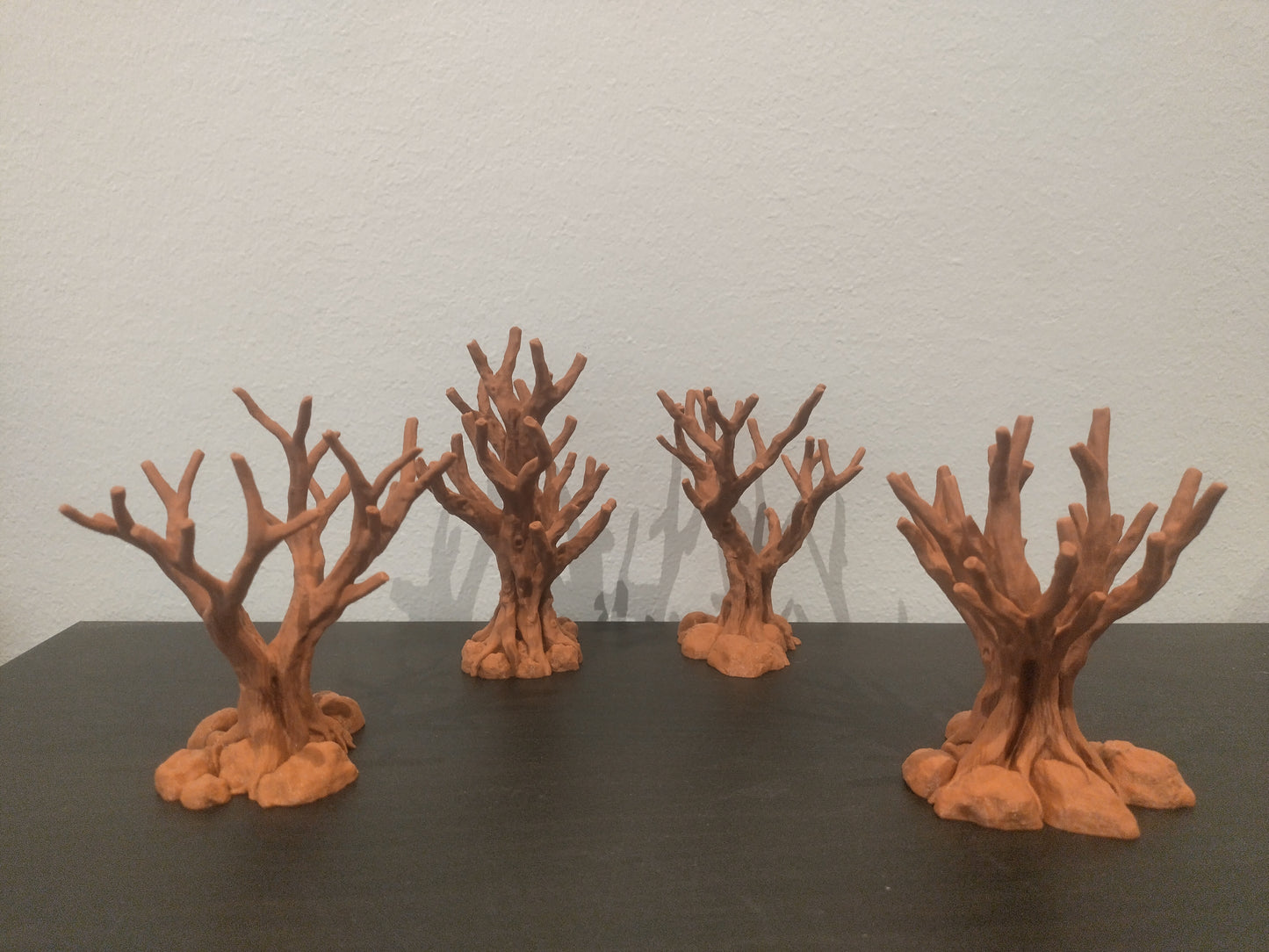 Four dead trees terrain pack for 28mm scale. Suitable for wargaming & RPGs