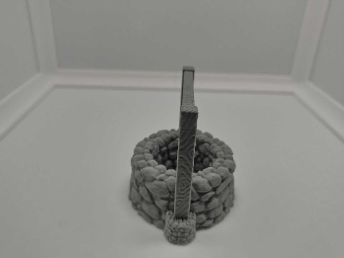 Stone well with a bucket for miniature games | 3D printed | scatter terrain