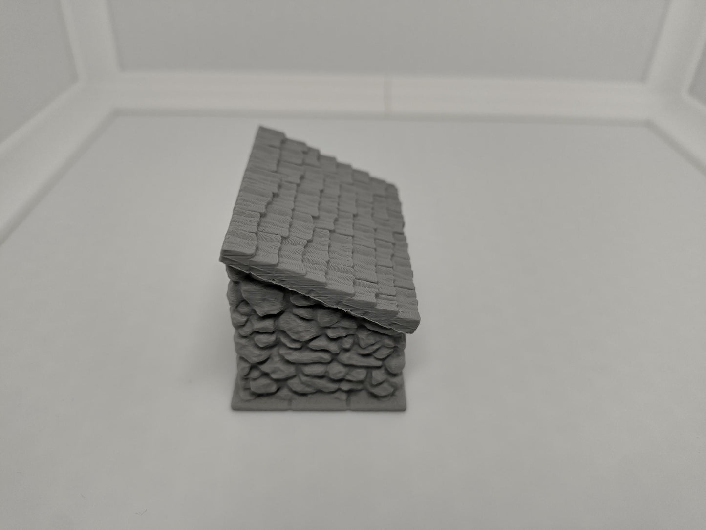 Firewood pile with woodshed for 28mm tabletop games 3D printed terrain