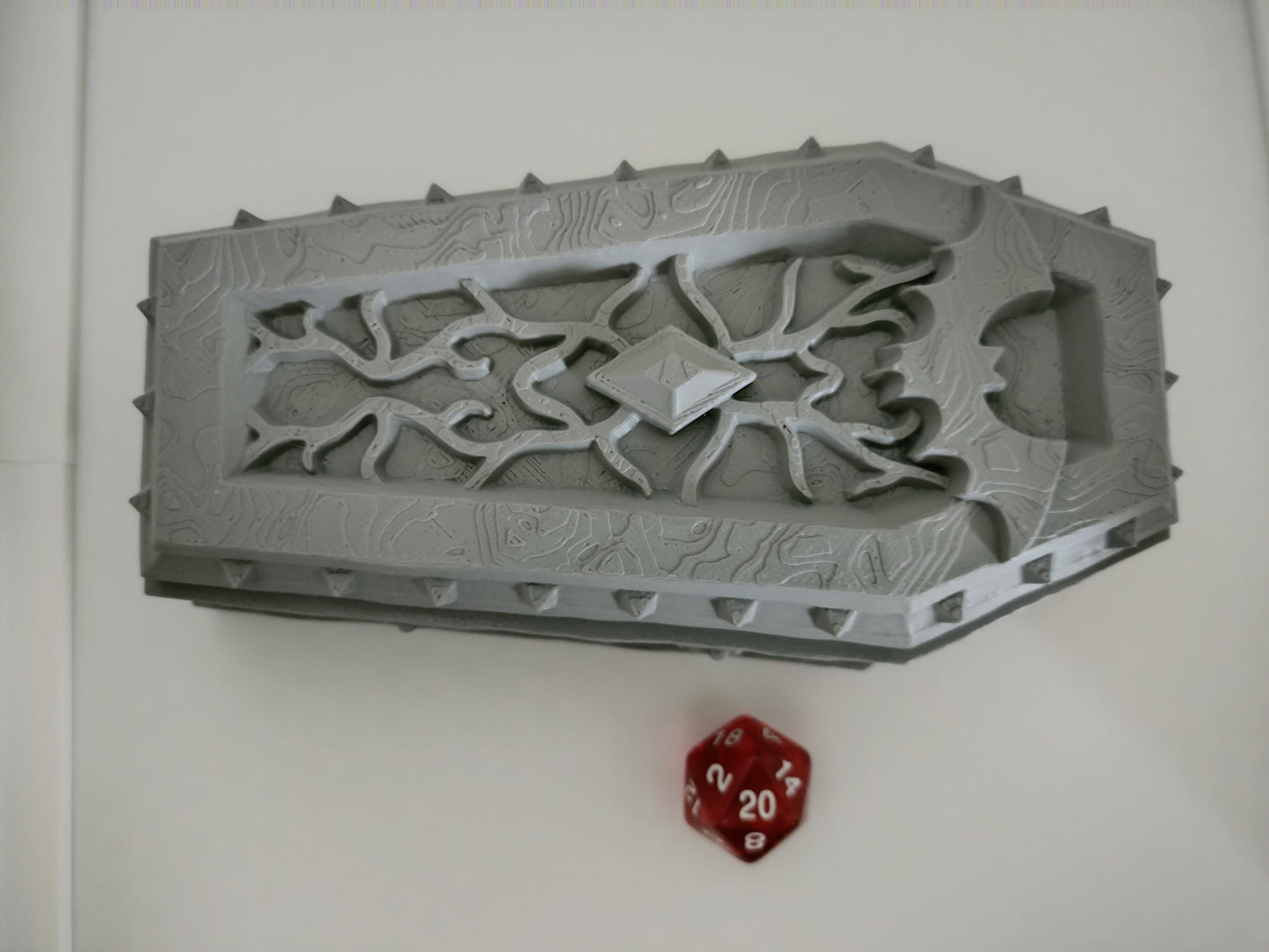 Coffin dice box |  batlord's lair dice storage | 3d printed accessory for tabletop and war games