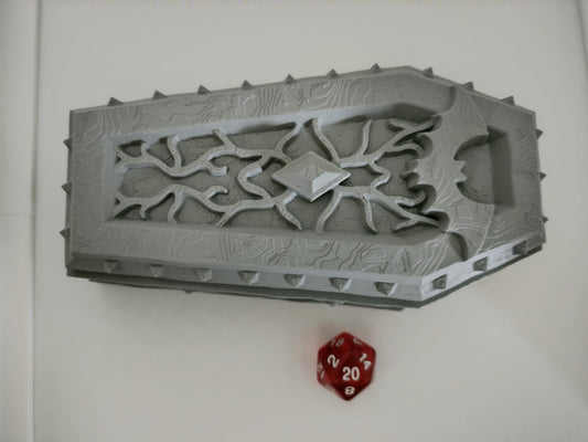 Coffin dice box |  batlord's lair dice storage | 3d printed accessory for tabletop and war games