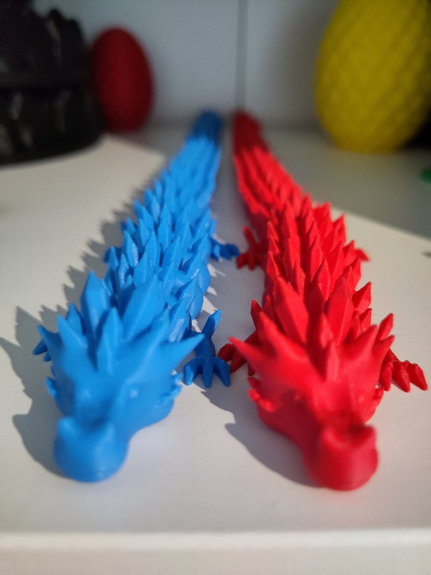 Articulating crystal dragon - 3d printed