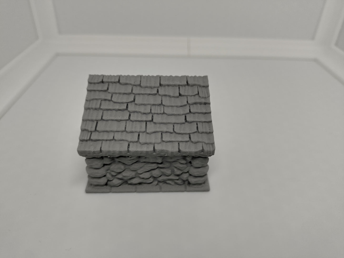 Firewood pile with woodshed for 28mm tabletop games 3D printed terrain