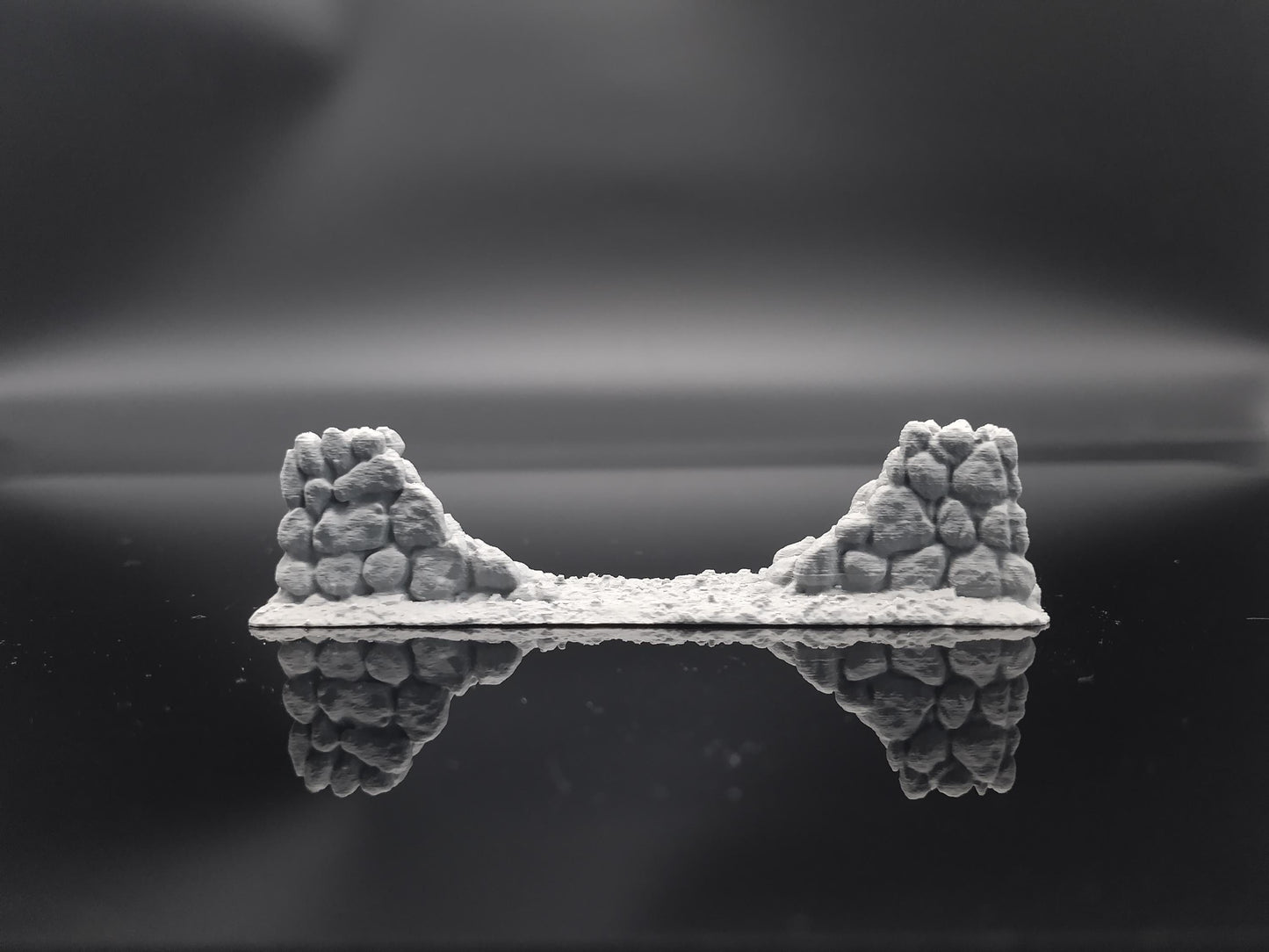 Ruined stone walls for miniature games 28mm scale 3D printed scatter terrain