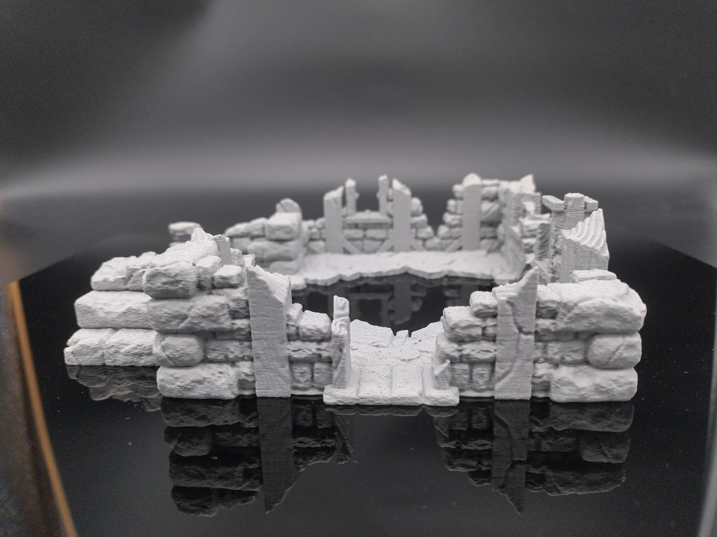 Ruined house for miniature games 3D printed | 28mm | scatter or area terrain | house 5 ground level