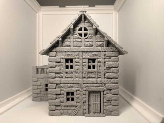Medieval house for 28mm scale with playable interior | 3D printed terrain | magnetisable | house 2 of the small village set