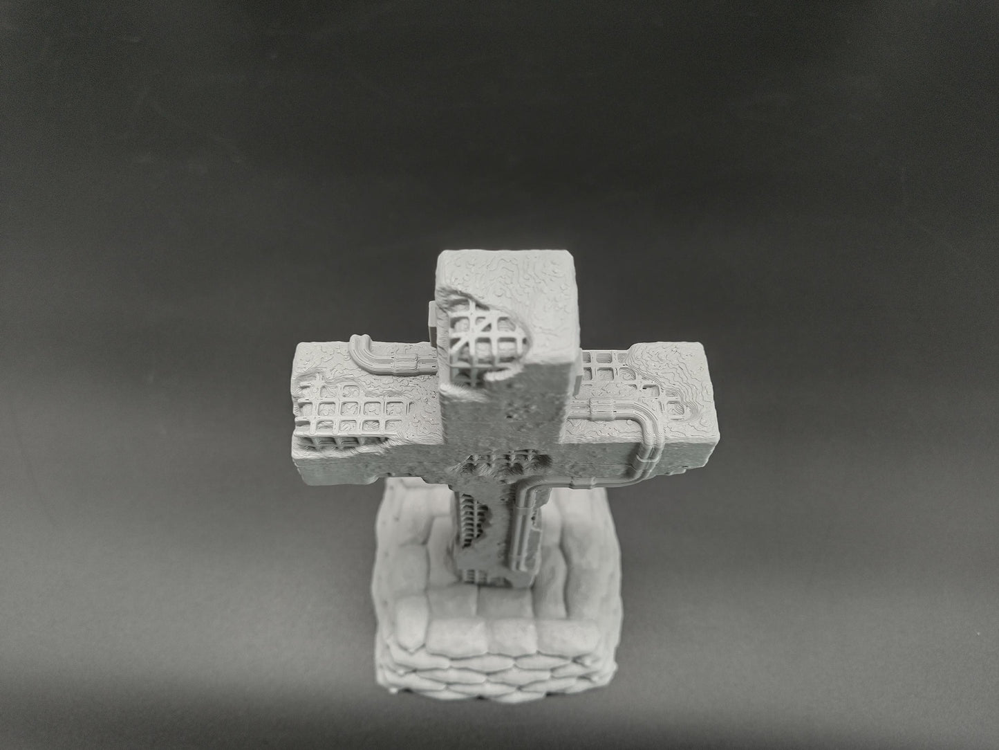 Concrete cross wargaming scatter terrain - Sci-Fi grimdark terrain | Trench Warfare Zone