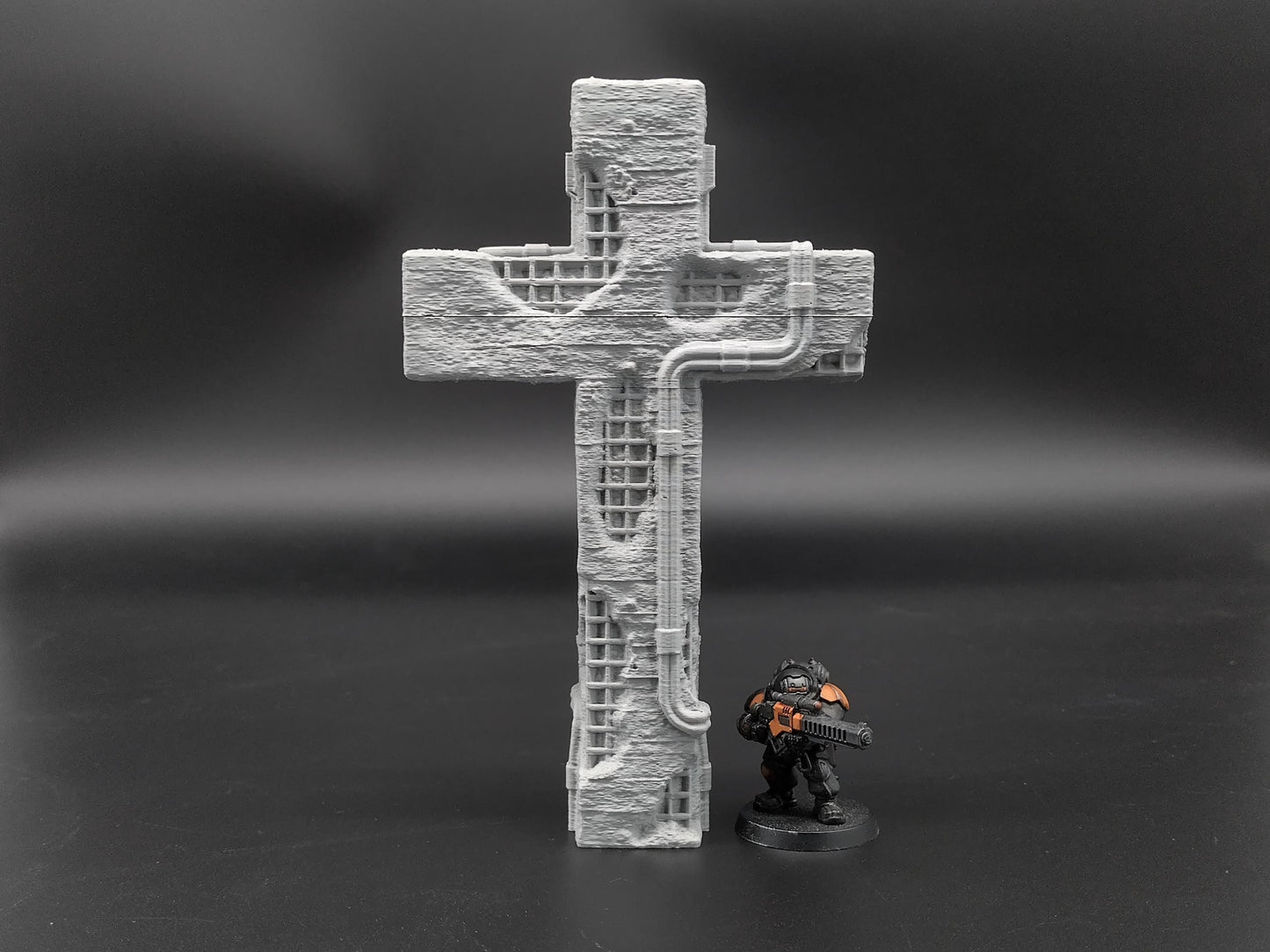 Concrete cross wargaming scatter terrain - Sci-Fi grimdark terrain | Trench Warfare Zone