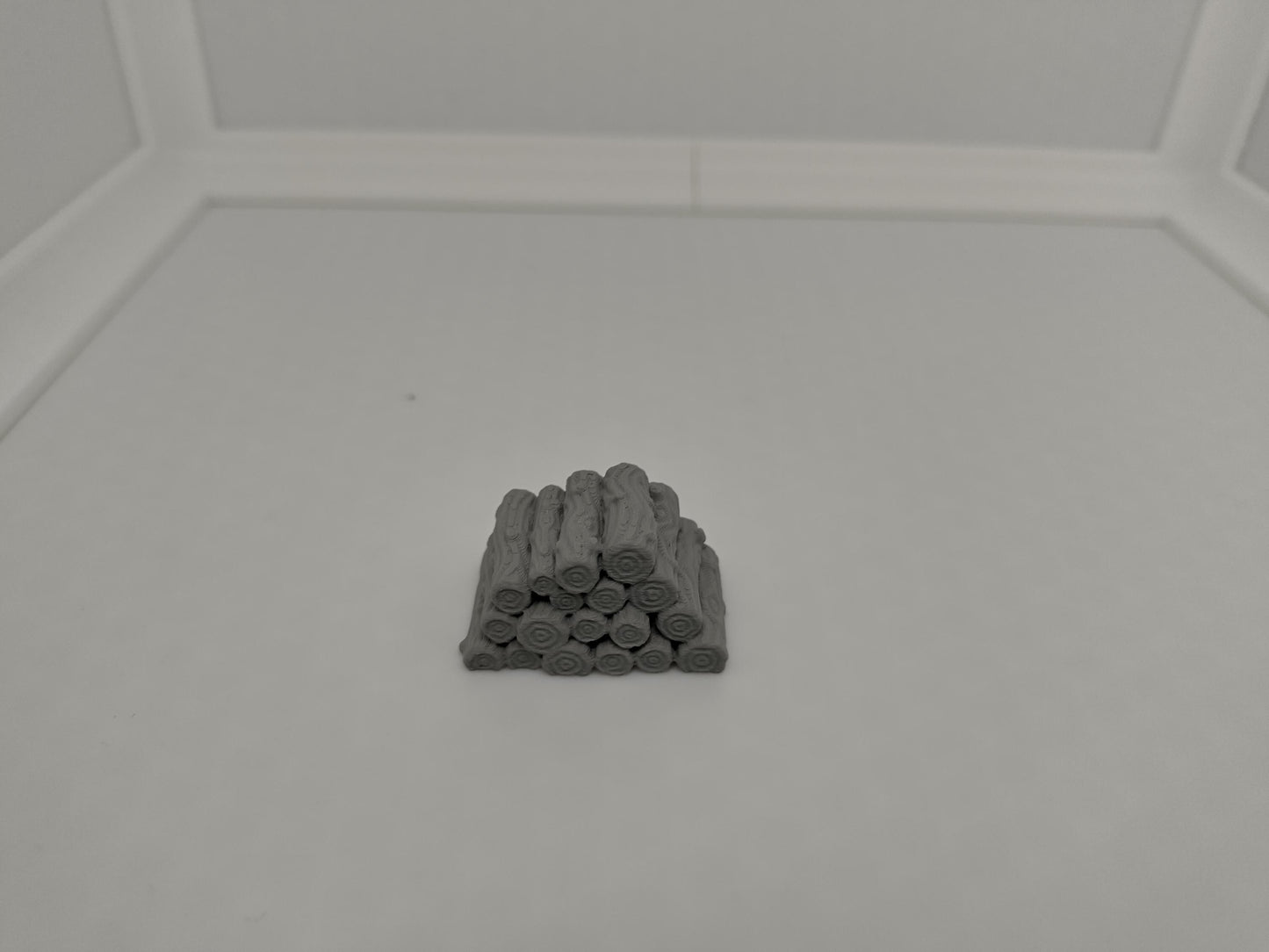 Firewood pile with woodshed for 28mm tabletop games 3D printed terrain