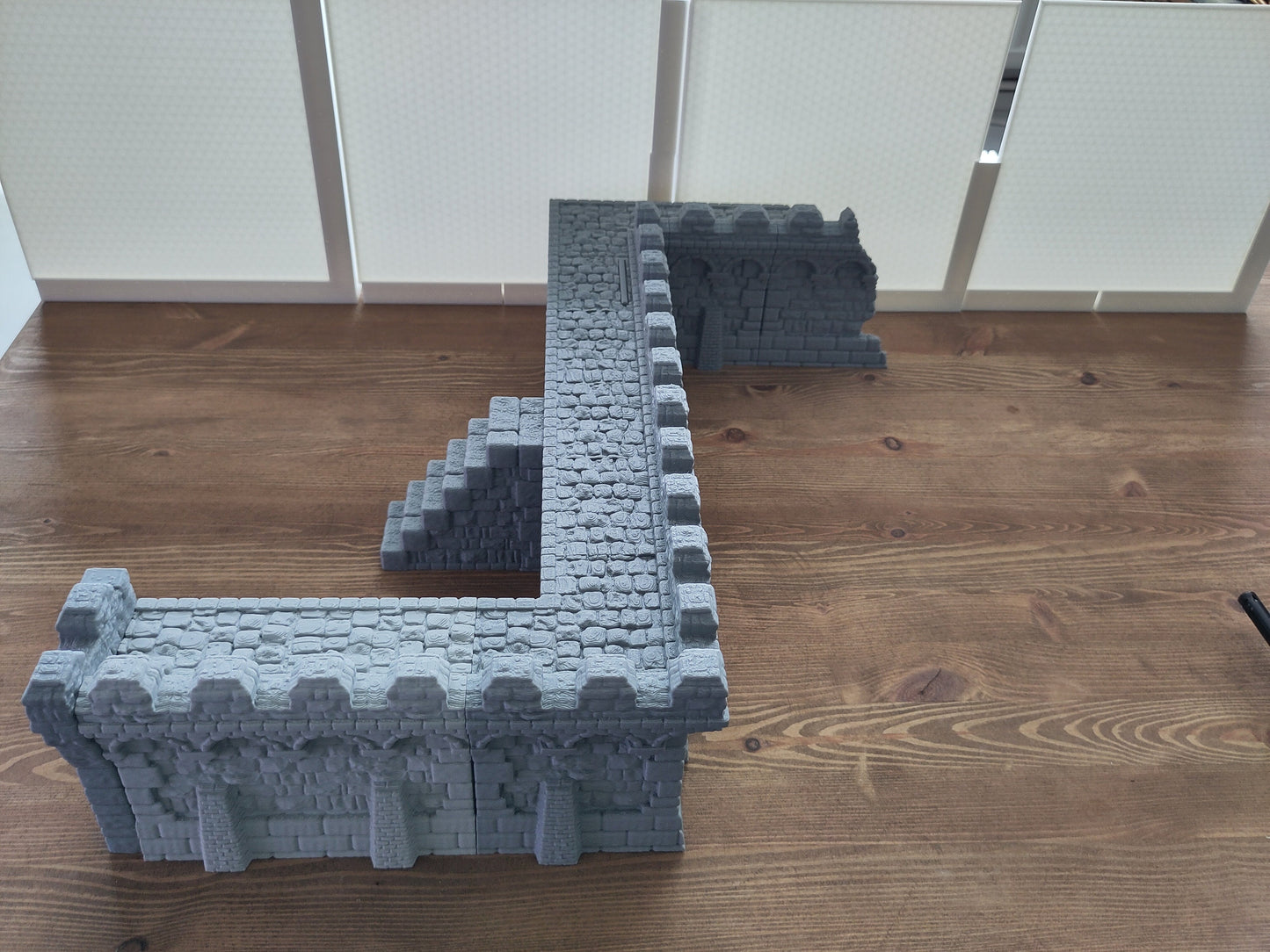 Modular walls 28mm wargaming terrain - make your own fortress! | Part of The Fortress set