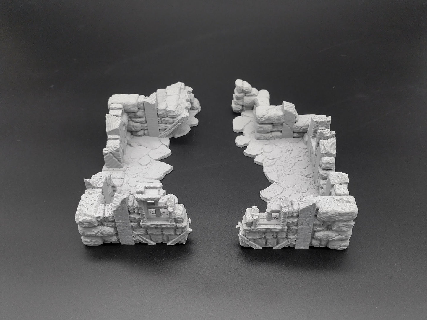 Ruined house for miniature games 3D printed | 28mm | scatter or area terrain | house 5 ground level