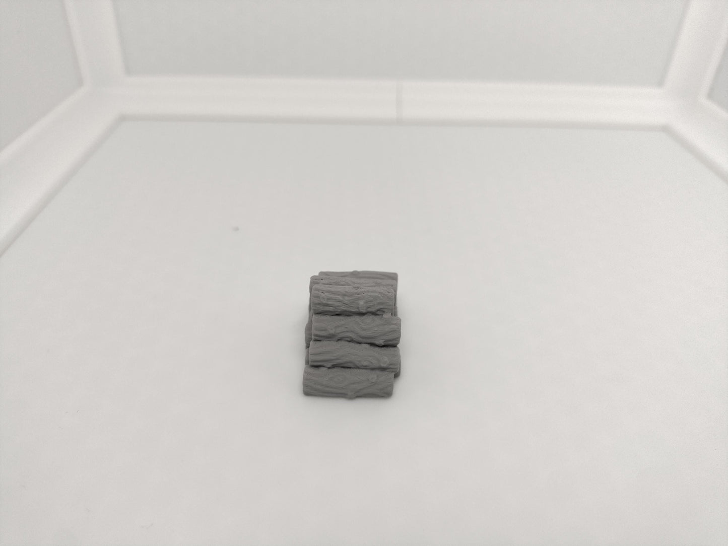 Firewood pile with woodshed for 28mm tabletop games 3D printed terrain