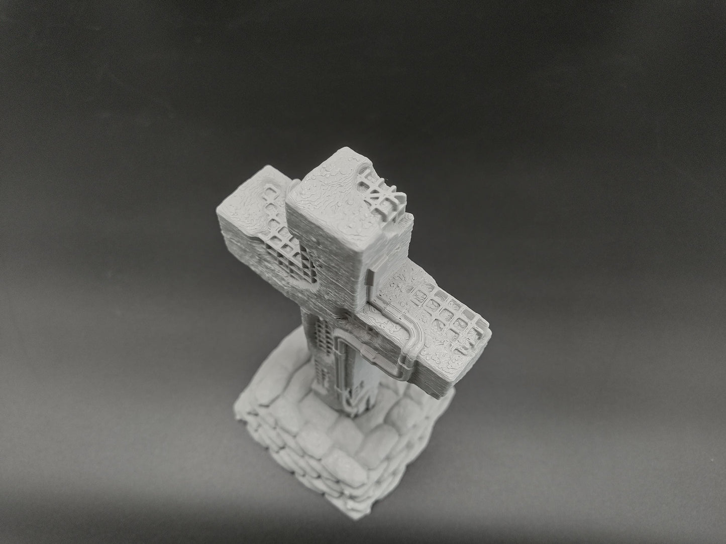 Concrete cross wargaming scatter terrain - Sci-Fi grimdark terrain | Trench Warfare Zone