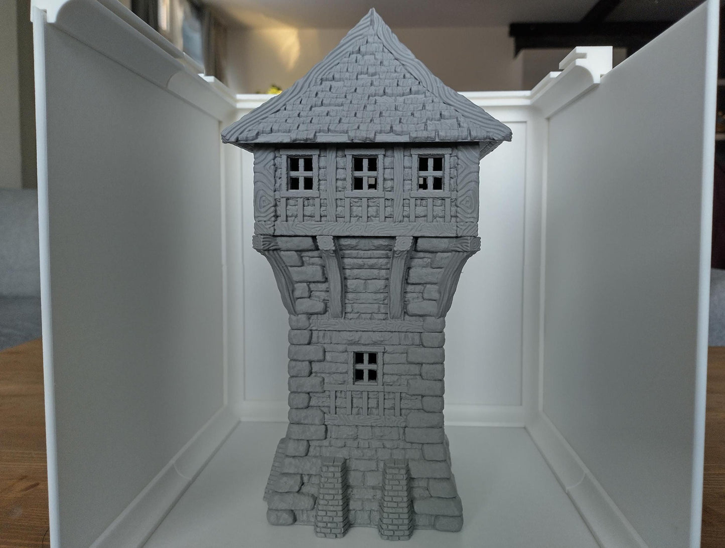 Medieval tower house for 28mm scale with playable interior | 3D printed terrain | magnetisable | house 3 of the small village set