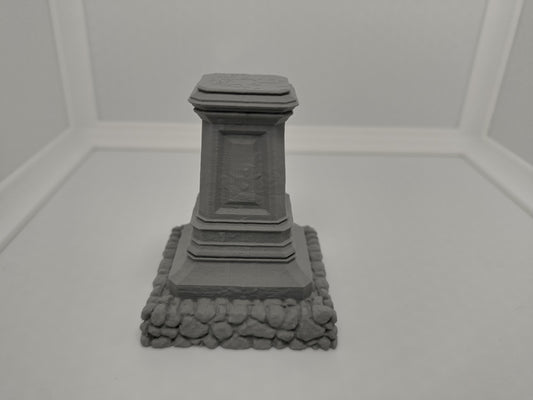 Stone pillar / pedestal miniature for tabletop games | 3D printed | scatter terrain