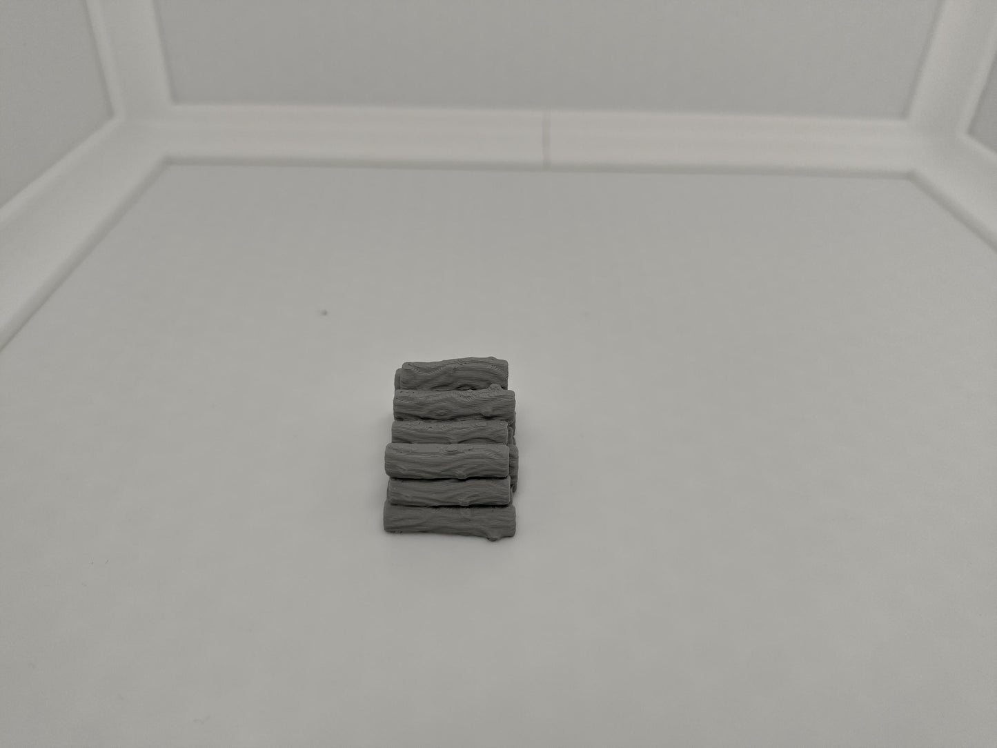 Firewood pile with woodshed for 28mm tabletop games 3D printed terrain