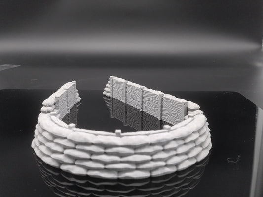 Sandbag barricades wargaming scatter terrain - Sci-Fi grimdark terrain | Trench Warfare Zone