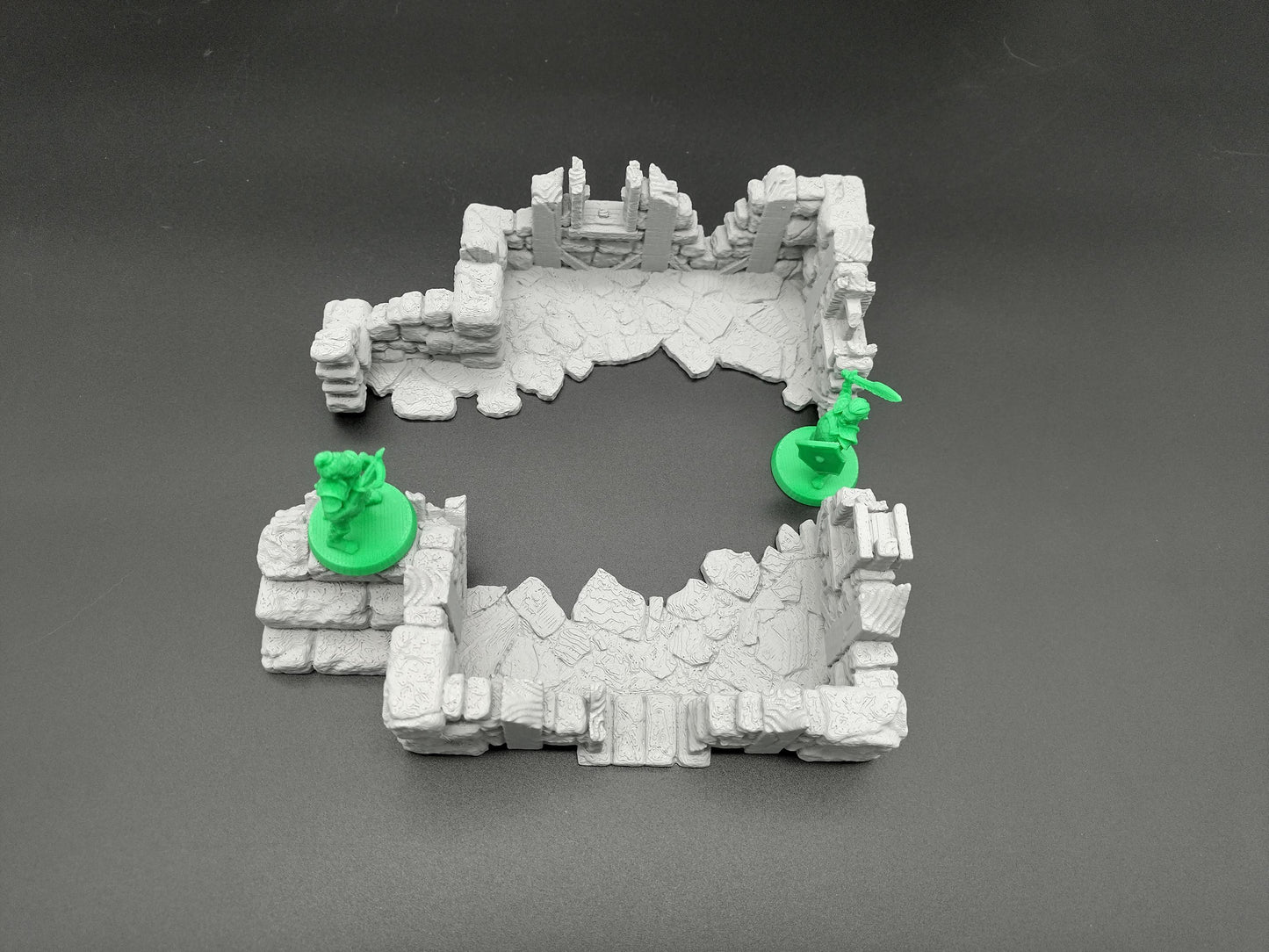 Ruined house for miniature games 3D printed | 28mm | scatter or area terrain | house 5 ground level