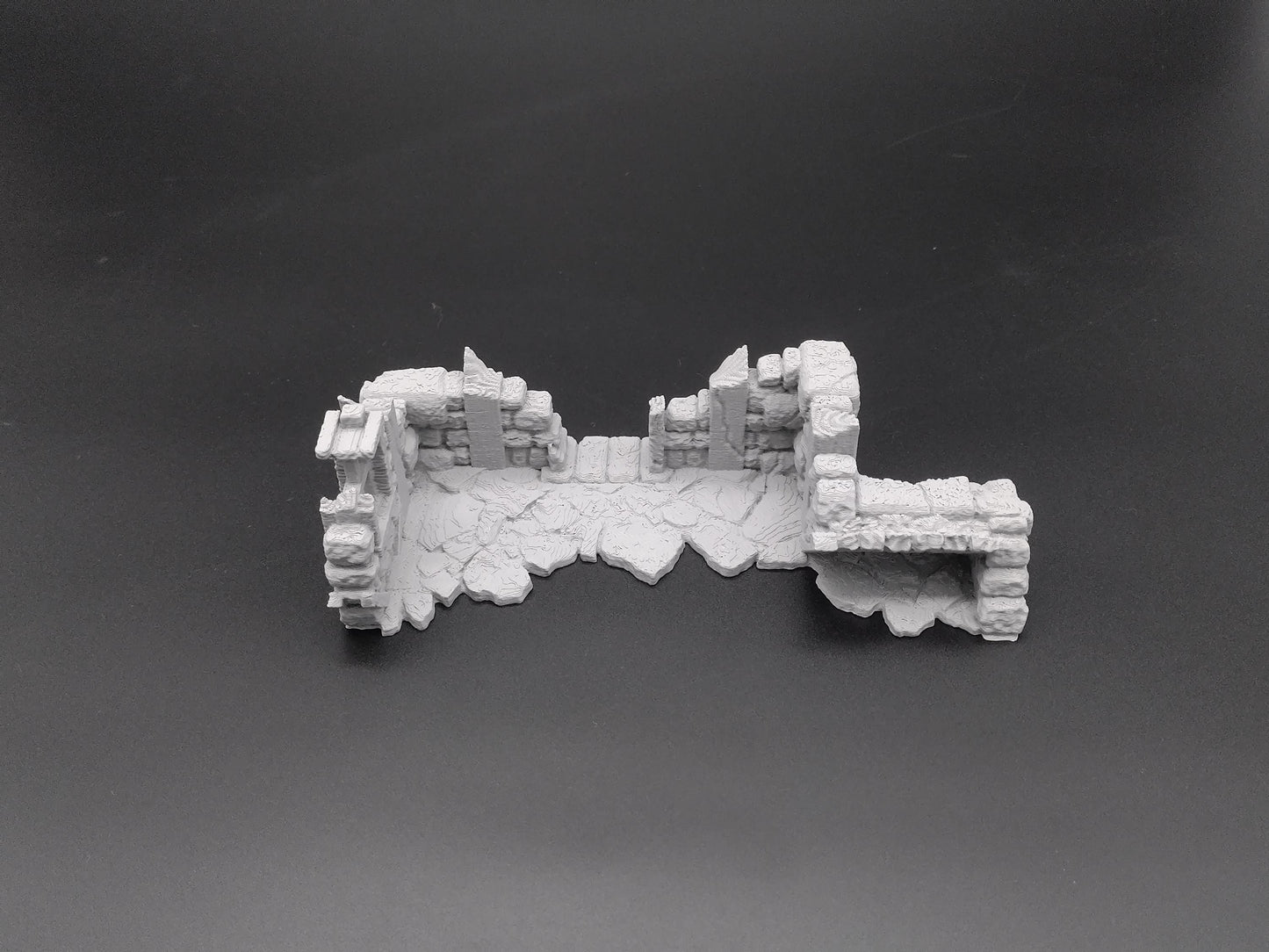 Ruined house for miniature games 3D printed | 28mm | scatter or area terrain | house 5 ground level