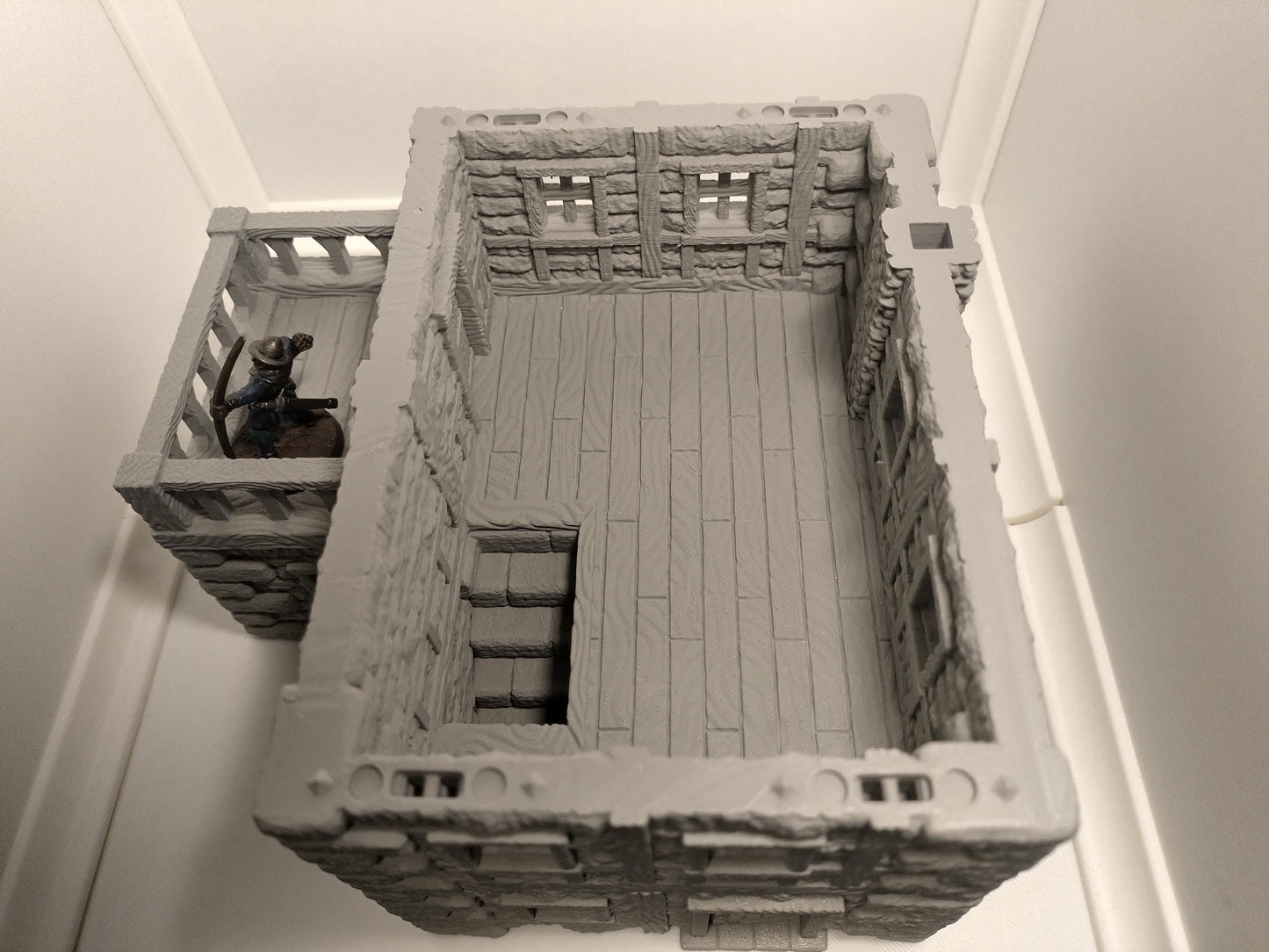 Medieval house for 28mm scale with playable interior | 3D printed terrain | magnetisable | house 2 of the small village set