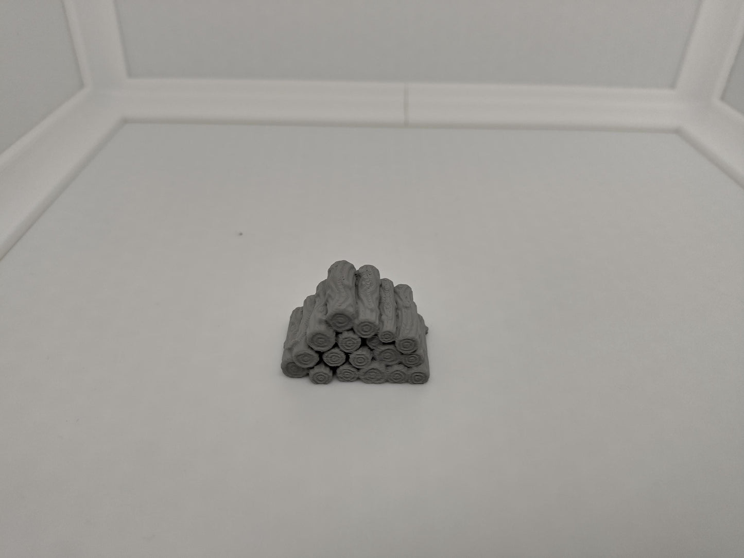 Firewood pile with woodshed for 28mm tabletop games 3D printed terrain