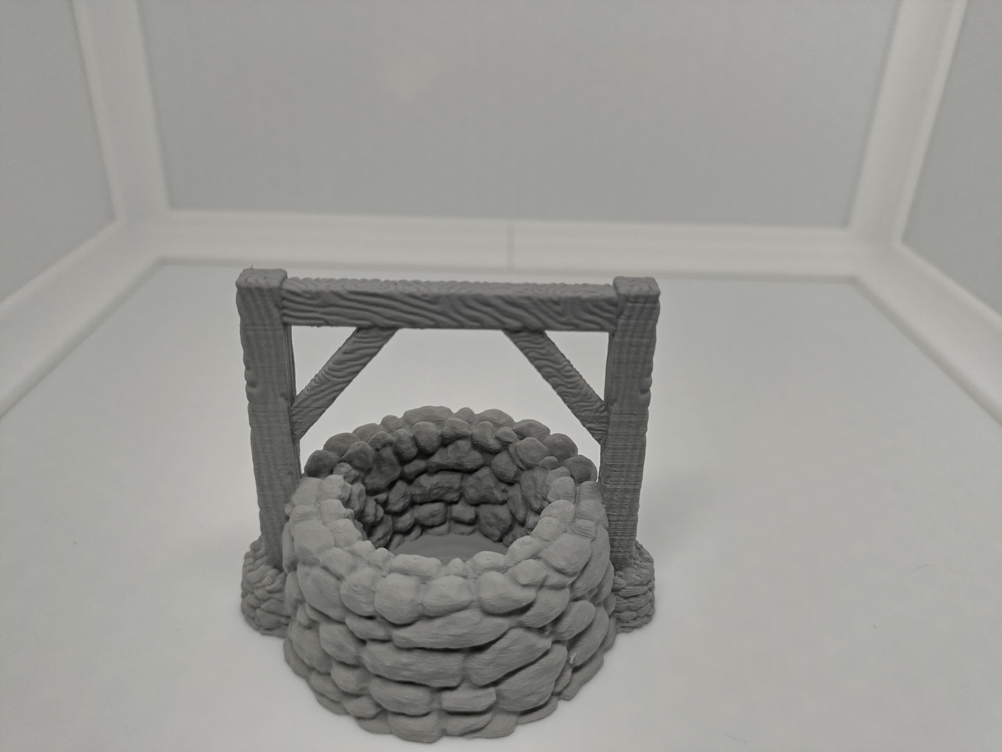 Stone well with a bucket for miniature games | 3D printed | scatter terrain