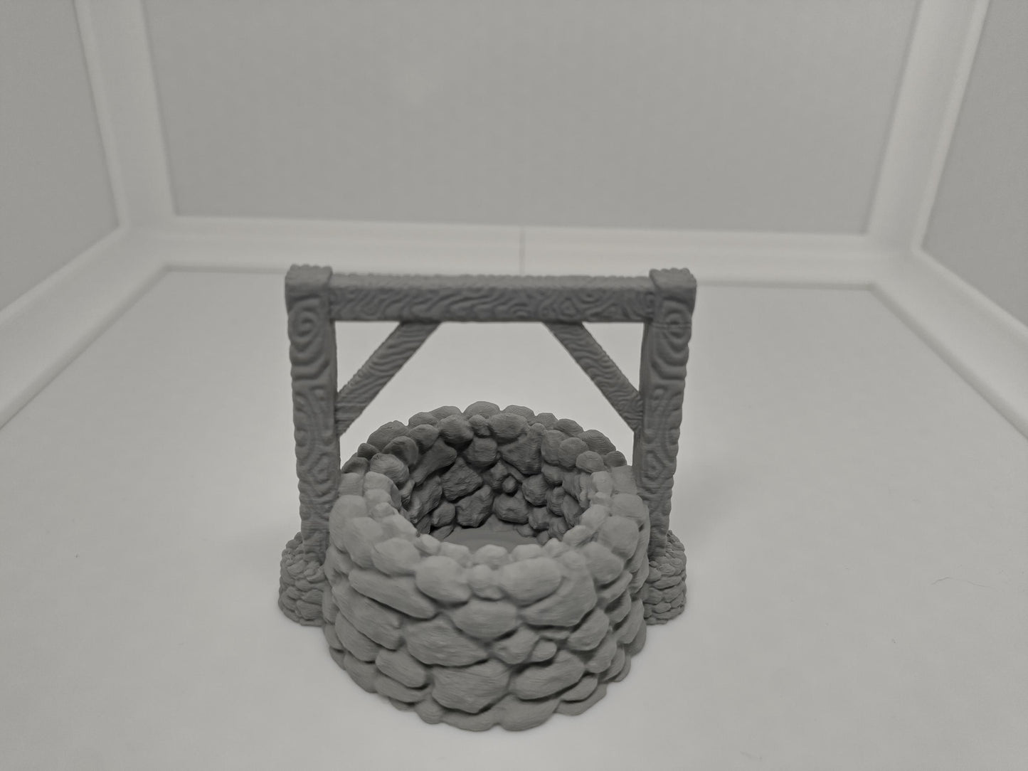 Stone well with a bucket for miniature games | 3D printed | scatter terrain