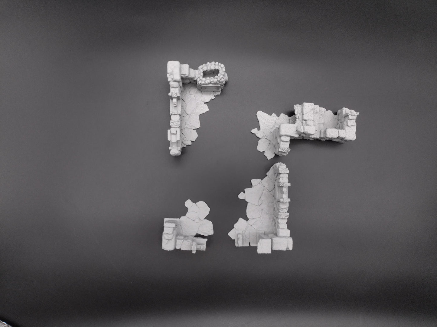 Ruined house for miniature games 3D printed | 28mm | scatter or area terrain | house 2 one level